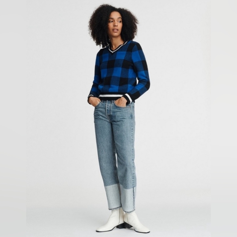 Rag & Bone GABBY V-NECK Sweater 100% Extra Fine Wool. - Picture 2 of 12